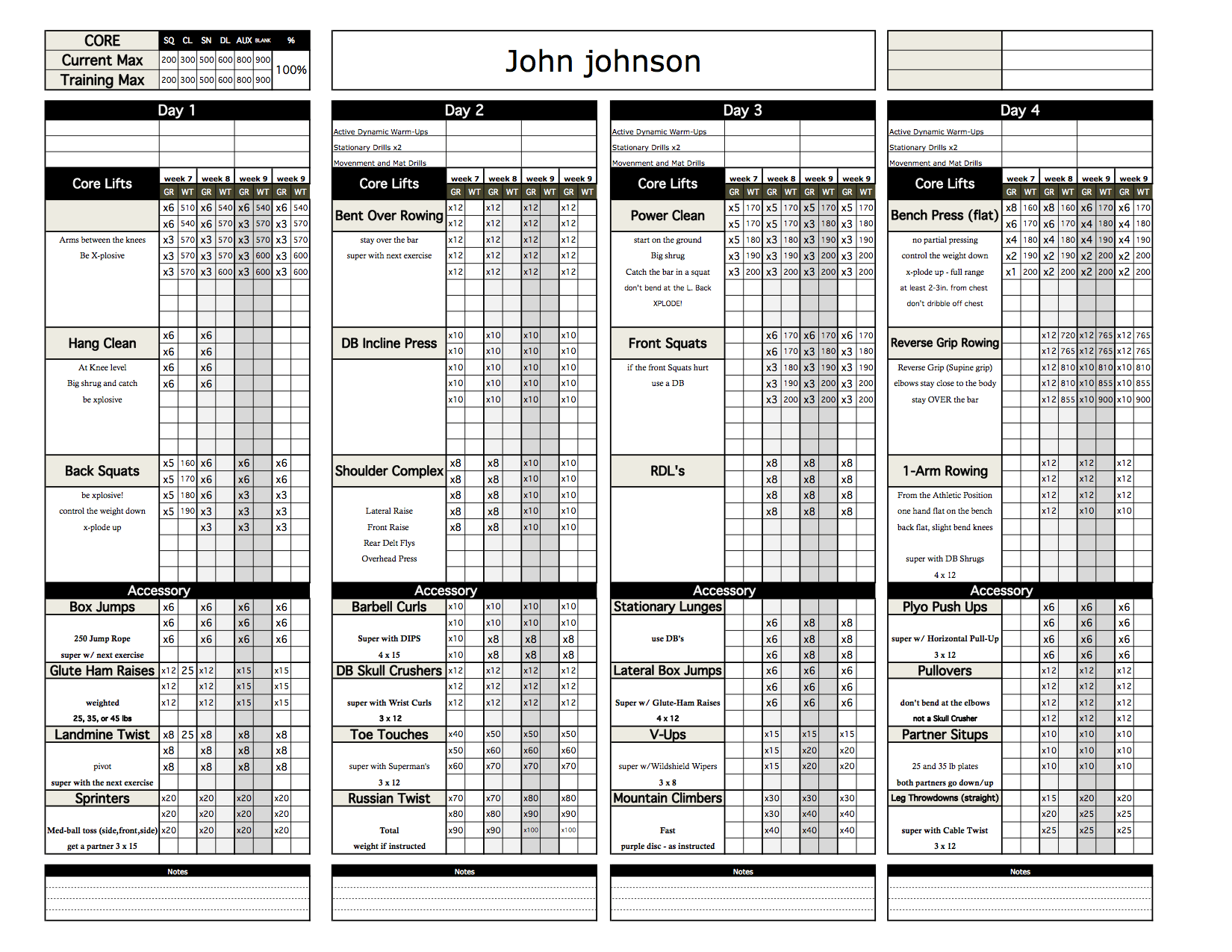 bronze-strength-conditioning-templates-excel-training-designs